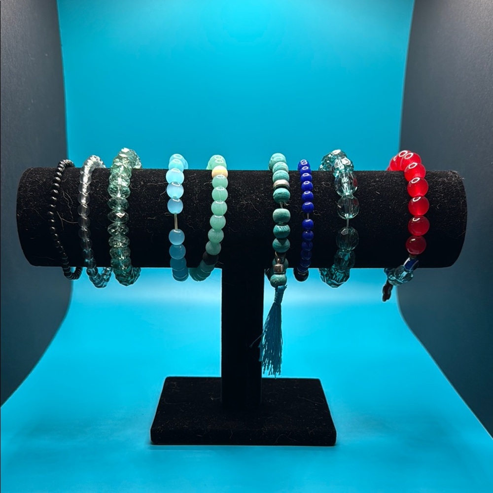 Elegant Multicolor Beaded Bracelet Set